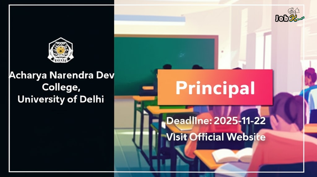 Principal Recruitment at Acharya Narendra Dev College, University of Delhi