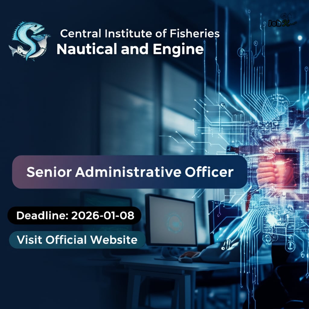 Senior Administrative Officer Recruitment at Central Institute of Fisheries Nautical and Engineering Training (CIFNET) 2025