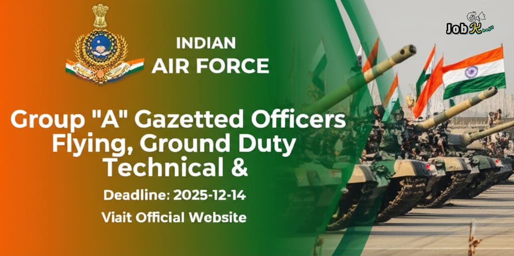 Group 'A' Gazetted Officers Recruitment (AFCAT-01/2026) at Indian Air Force