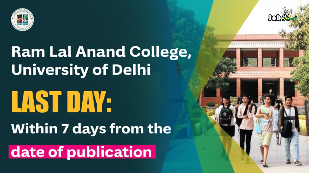 Junior Research Fellow (JRF) at Ram Lal Anand College, University of Delhi