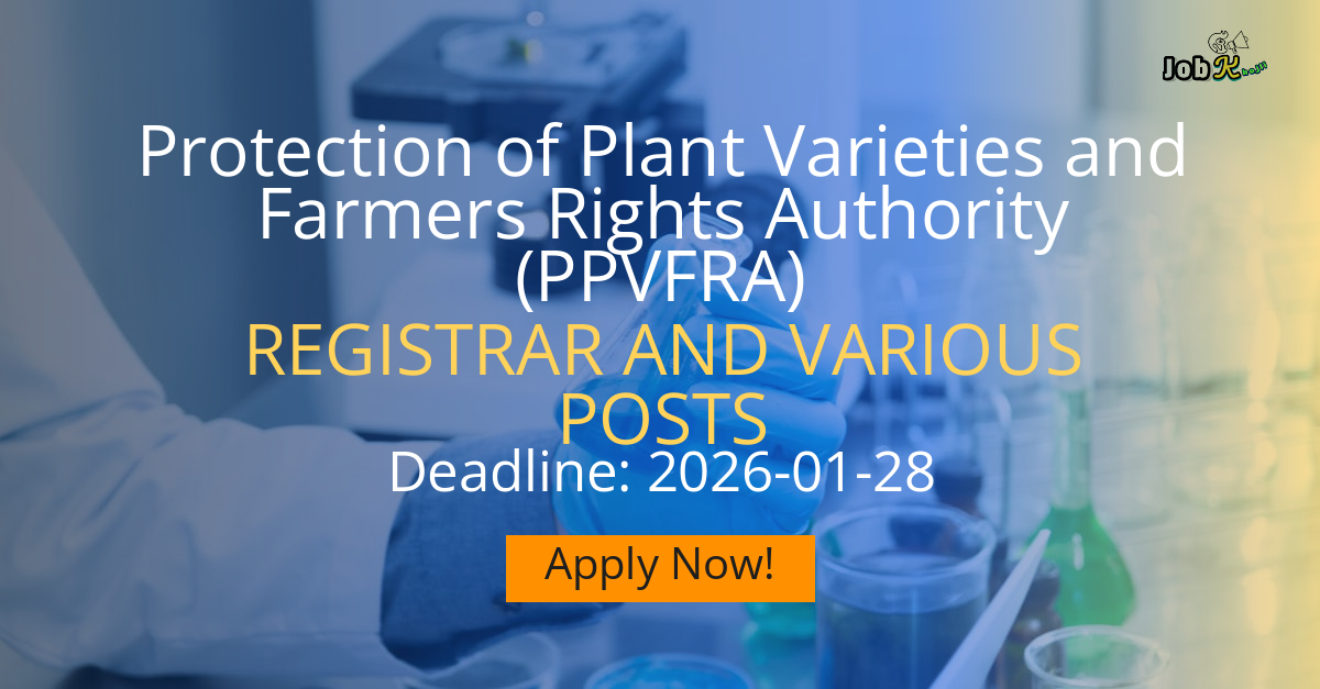 Registrar and Various Posts Recruitment at PPVFRA 2025