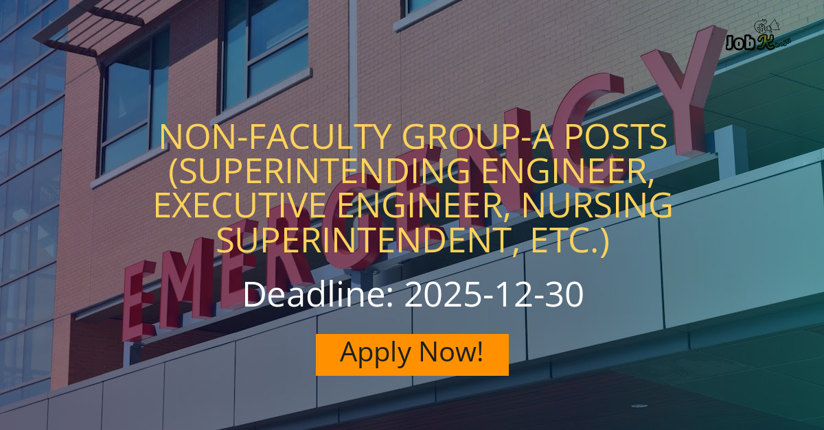 Non-Faculty Group-A Posts Recruitment at AIIMS Jammu 2025