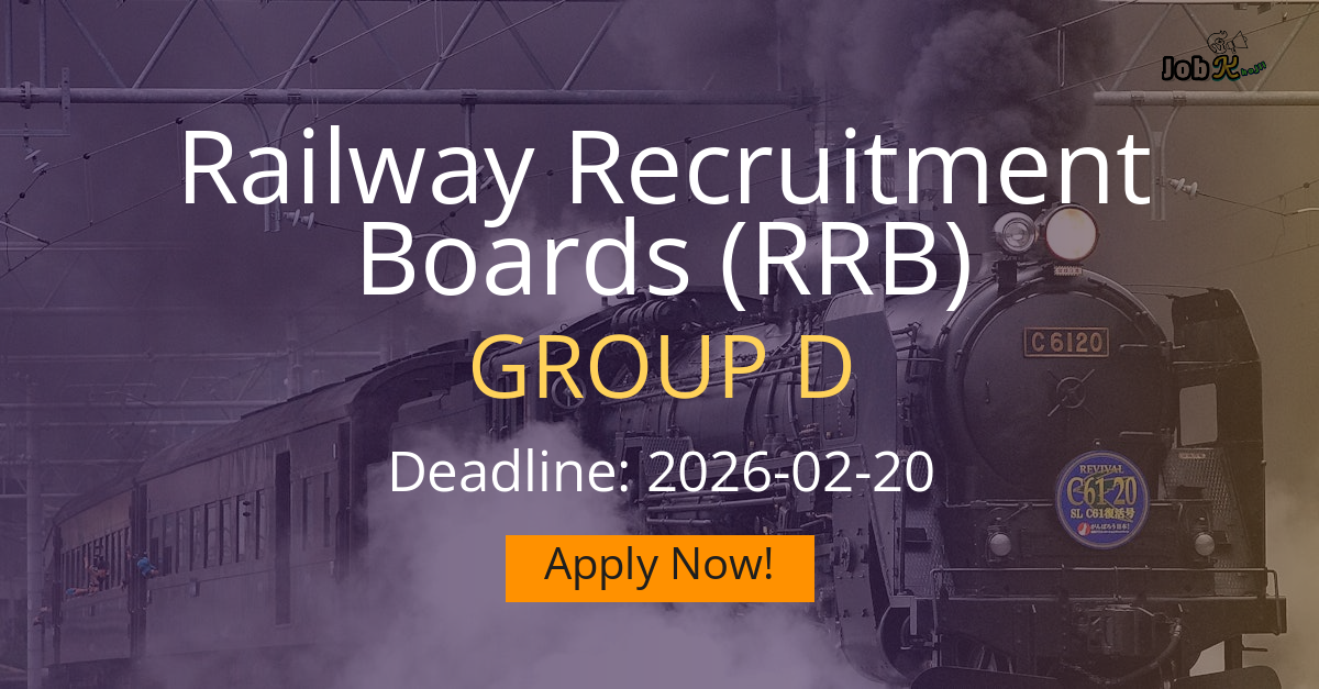Group D Recruitment 2025 at Railway Recruitment Boards (RRB)