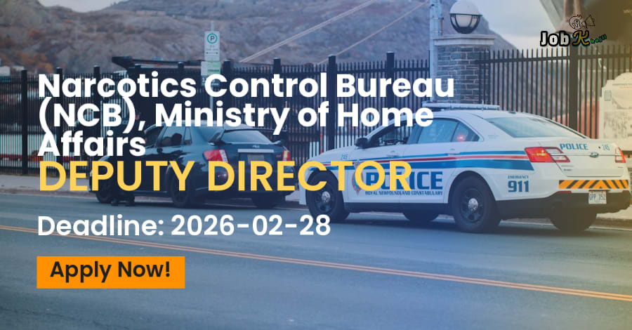 Deputy Director (Deputation) Jobs at Narcotics Control Bureau (NCB), Ministry of Home Affairs