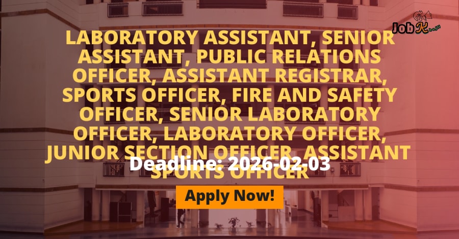 27 Non-Teaching Posts Recruitment at IIT Jammu (Laboratory Assistant, Senior Assistant, Officer Posts)