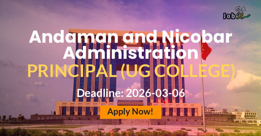 Principal (UG College) Vacancy at Andaman and Nicobar Administration