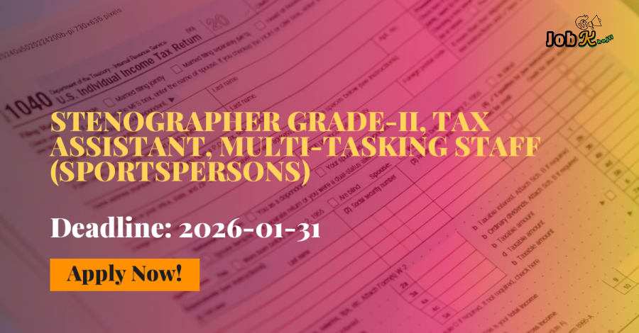 97 Sportspersons Recruitment 2026 at Income Tax Mumbai (Steno, TA, MTS)