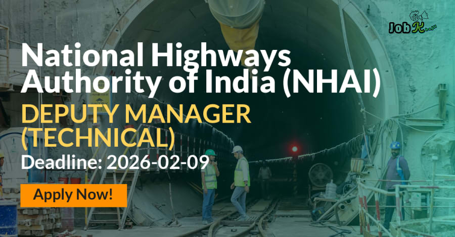 40 Deputy Manager (Technical) Posts at National Highways Authority of India (NHAI) via GATE 2025 Score