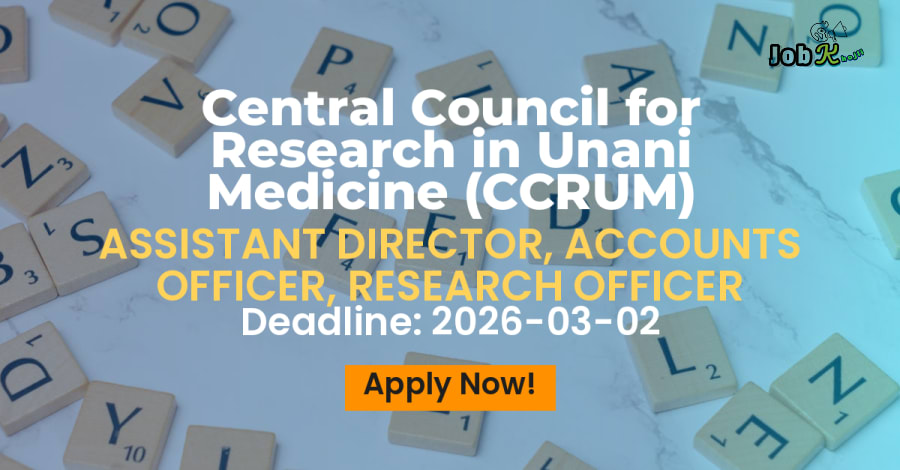 Senior Level Posts Recruitment at CCRUM (Ministry of Ayush)