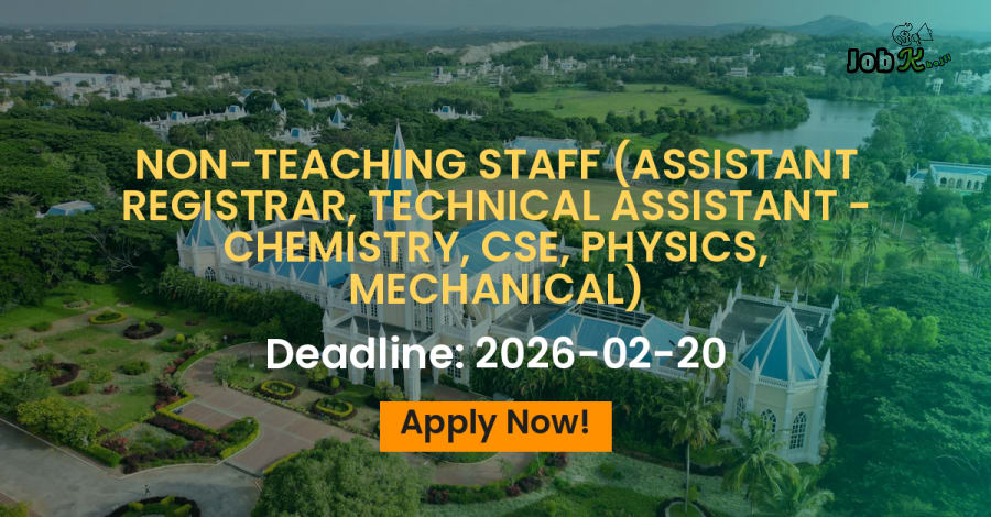 Non-Teaching Staff Recruitment Advertisement at IIT Goa (Advt No.: IITGoa/RECT/2026/01)