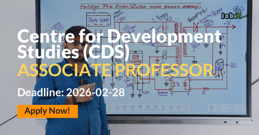 Associate Professor Recruitment at Centre for Development Studies (CDS), Thiruvananthapuram