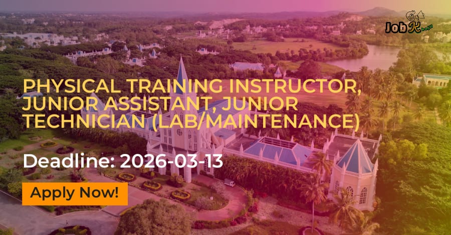 Administrative & Technical Vacancies at IIIT Allahabad (Physical Training Instructor, Junior Assistant, Junior Technician)