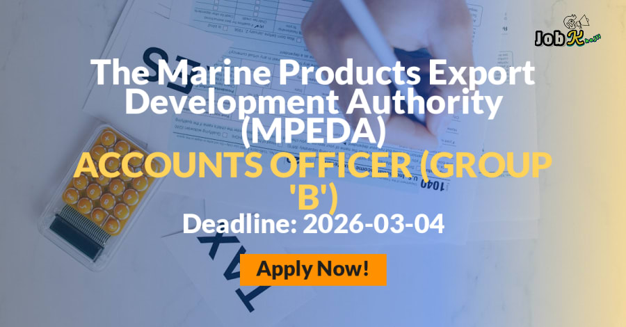 Accounts Officer (Deputation) Job at MPEDA - Marine Products Export Development Authority