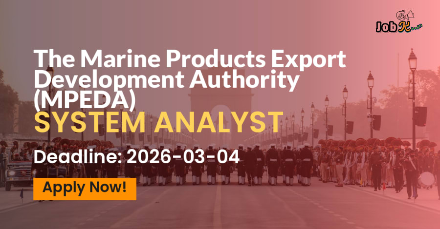 System Analyst (Deputation) at Marine Products Export Development Authority (MPEDA)
