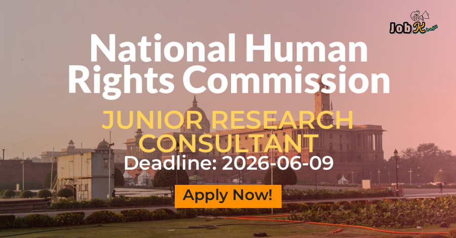 Junior Research Consultant Recruitment 2026 - National Human Rights Commission