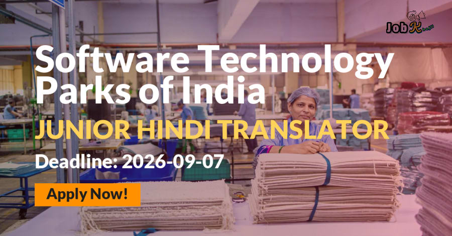 Software Technology Parks of India Junior Hindi Translator Recruitment 2026