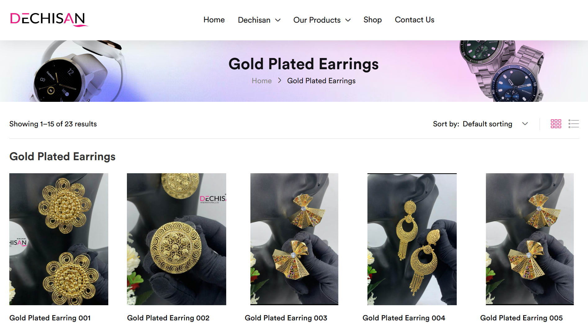 Earrings Page