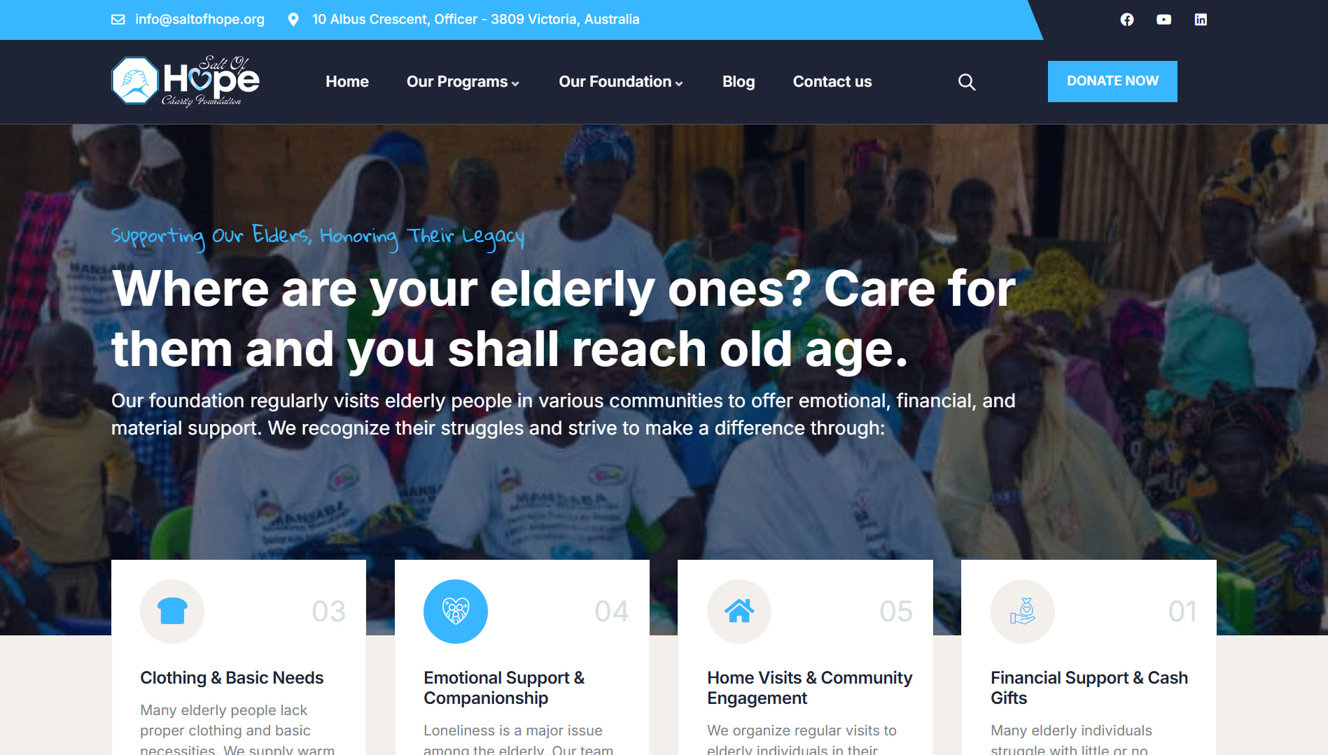 Elderly Support Page