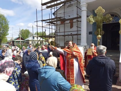 в Благовещенской церкви р. п. Тумботино отметили престольный праздник.