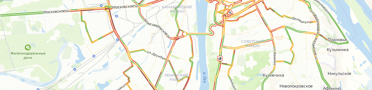 Карта пробок в нижнем новгороде