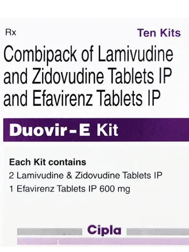 Duovir-E kit - Combipack of Lamivudine and Zidovudine Tablets IP and Efavirenz Tablets IP