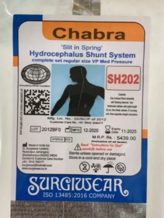 Chabra Hydrocephalus Shunt System