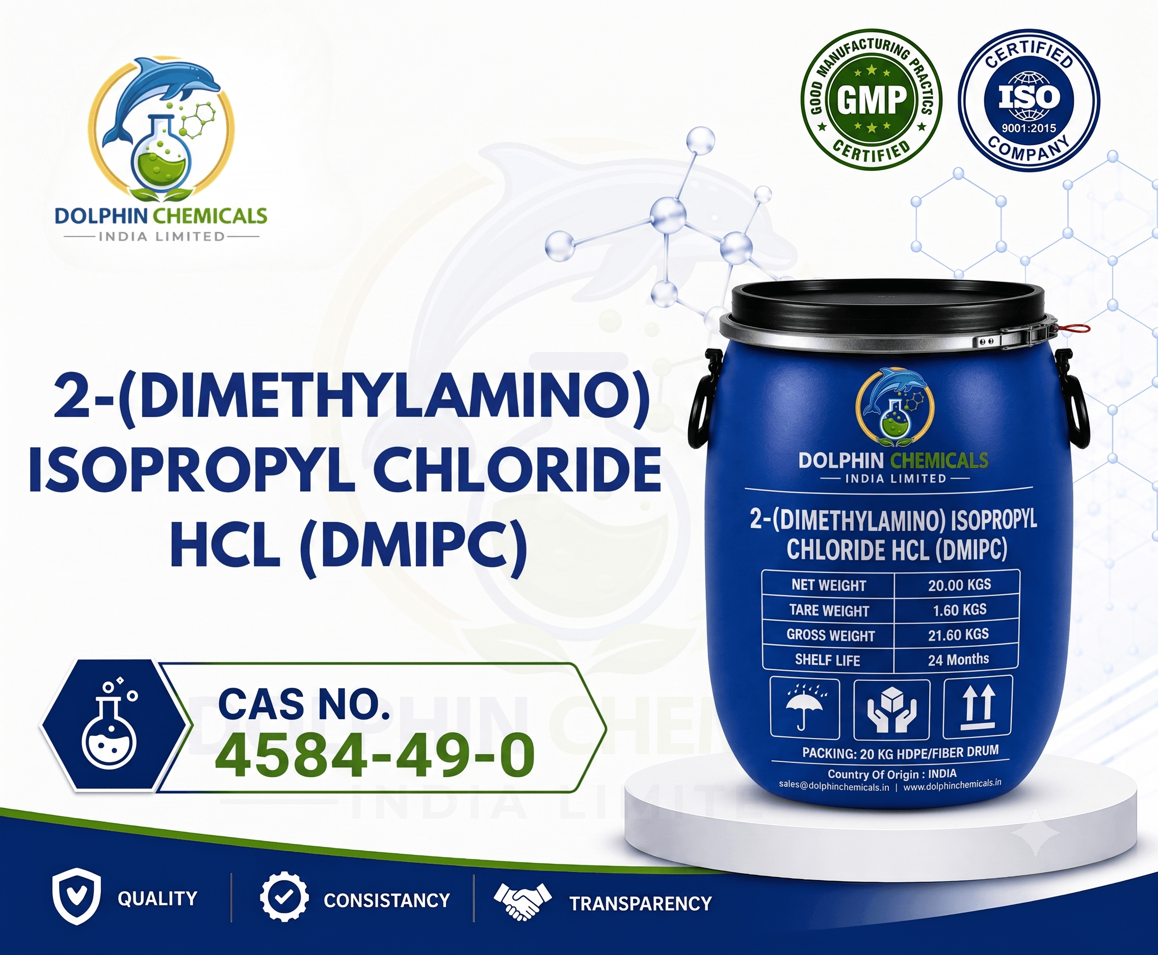 2-(DIMETHYLAMINO) ISOPROPYL CHLORIDE HCL (DMIPC)