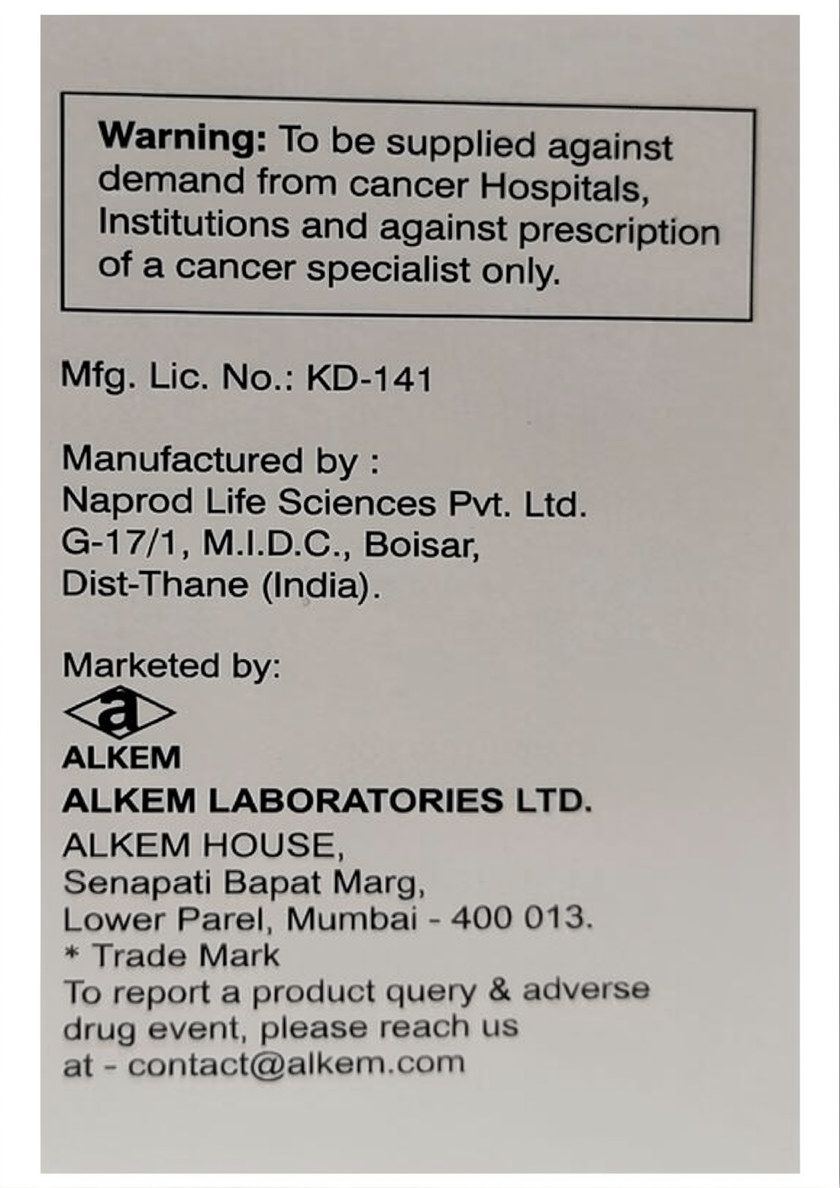 Alrubicin (Epirubicin Hcl) - Epirubicin Hcl 100mg