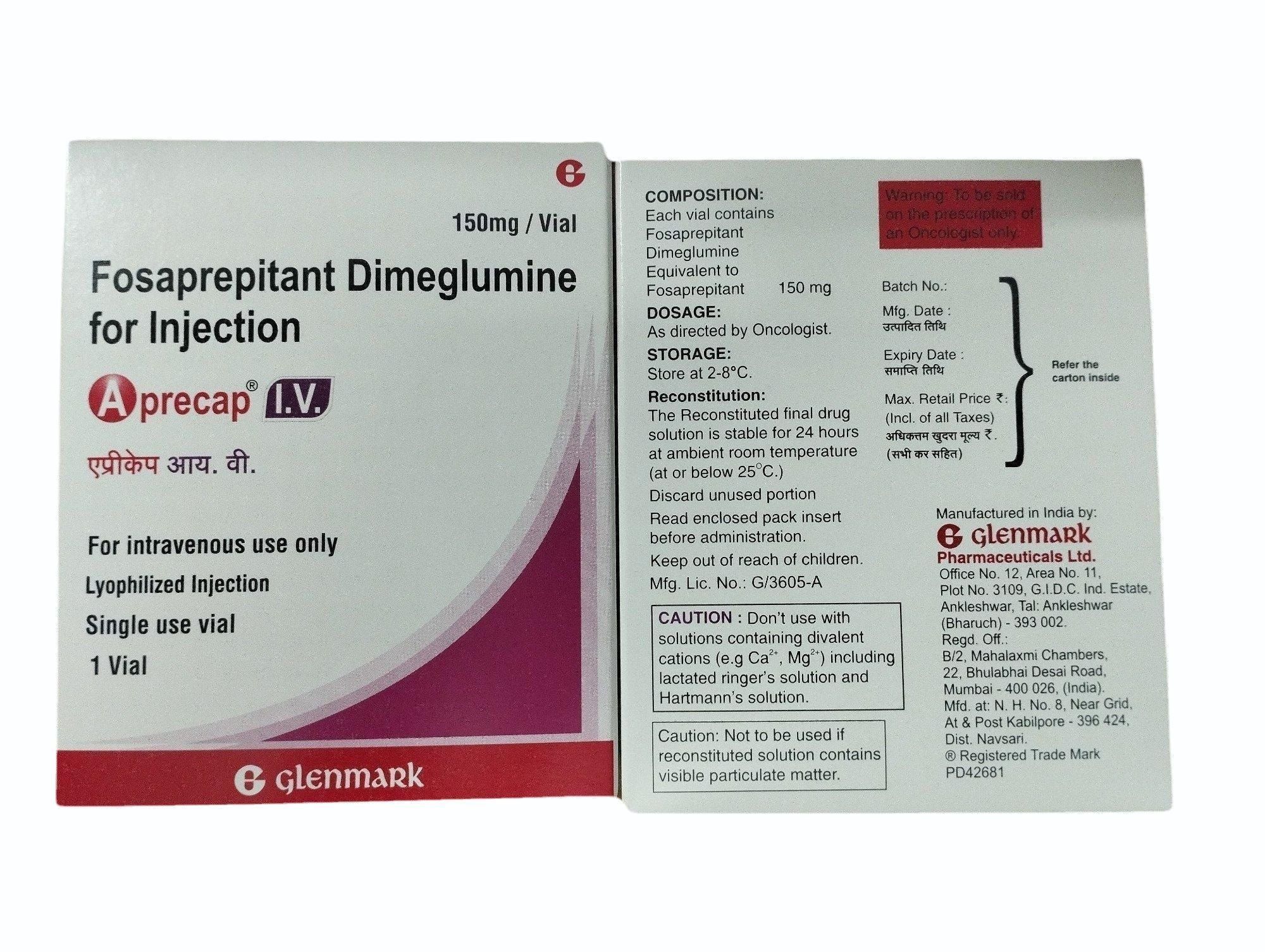 Aprecap (Fosaprepitant Dimeglumine) - Fosaprepitant Dimeglumine 150mg