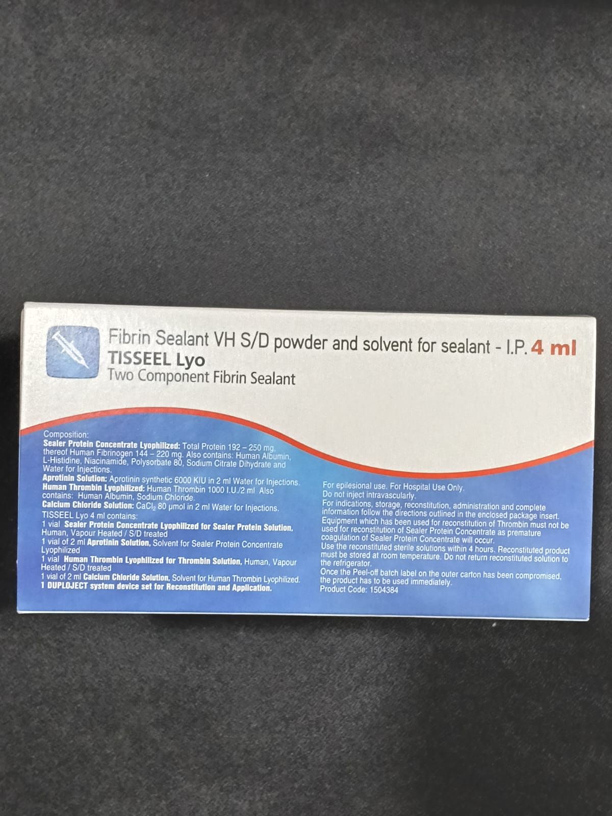 Tisseel Lyo (Fibrin Sealant Kit) - Fibrin Sealant Kit 4ml