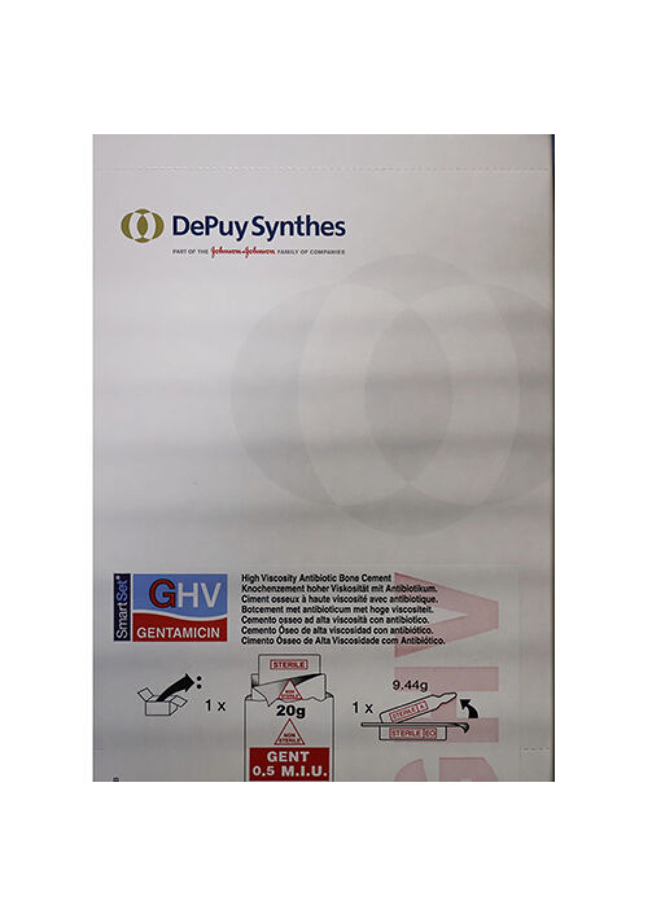 Depuy Smart Set GHV (Bone Cement)