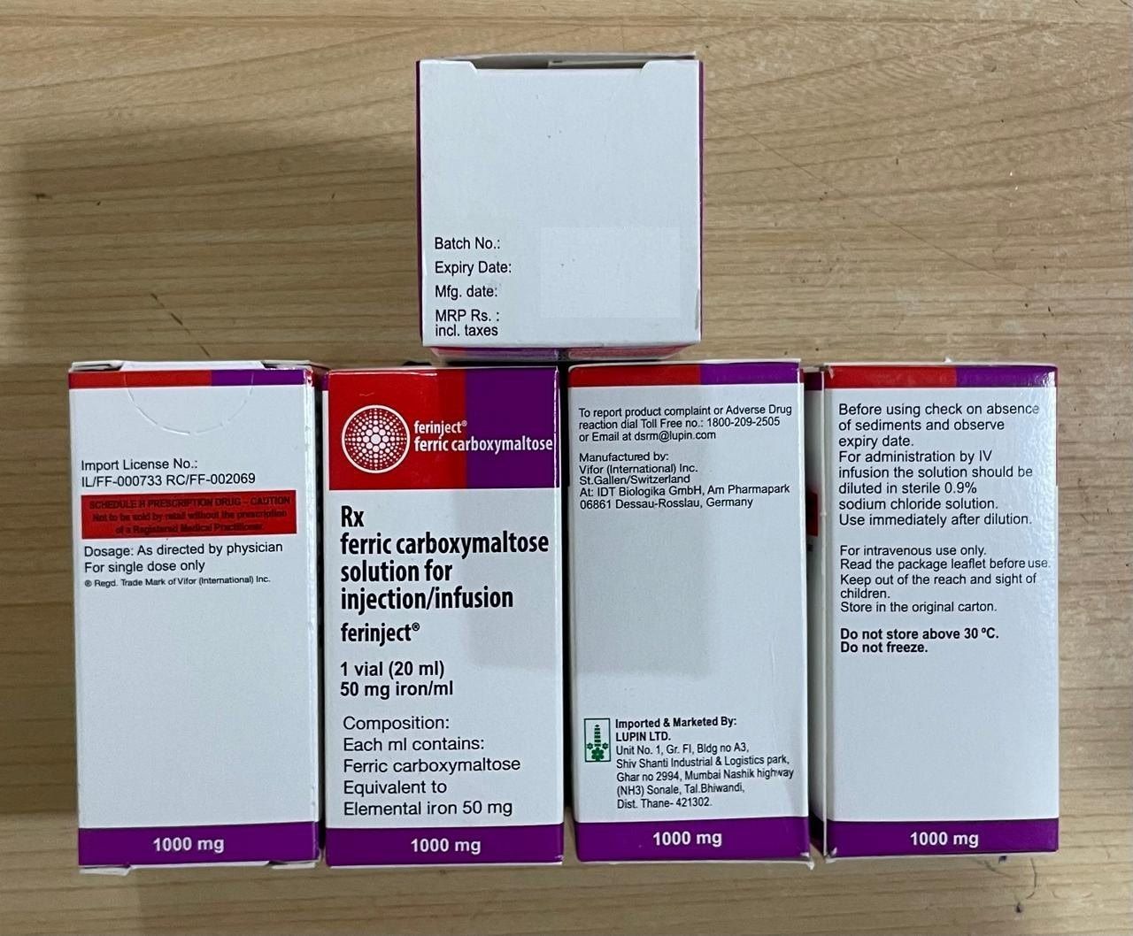 Ferinject (Ferric Carboxymaltose) - Ferric Carboxymaltose 1000mg