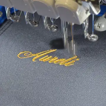 Close up of Embroidery process