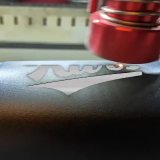 Close up of Engraving process