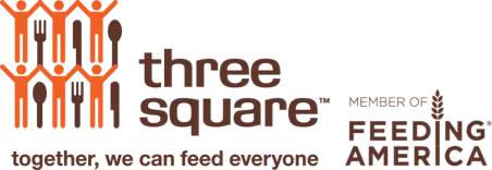 Three Squares - member of Feeding America logo