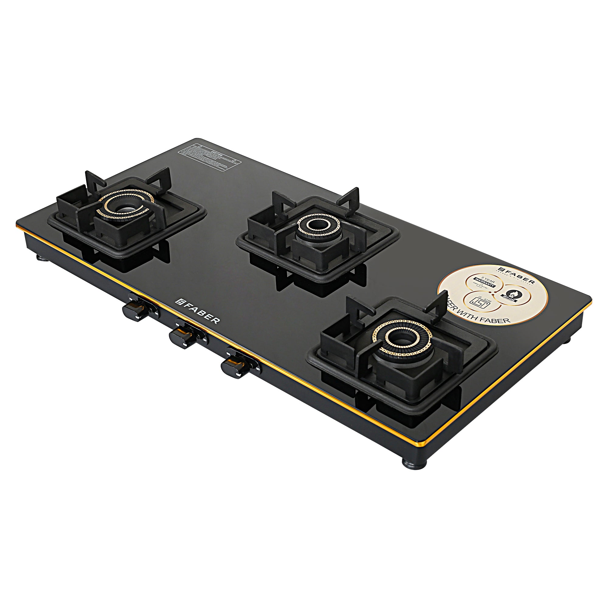 Faber India HOB COOKTOP PRINCE PLUS 3BB BK