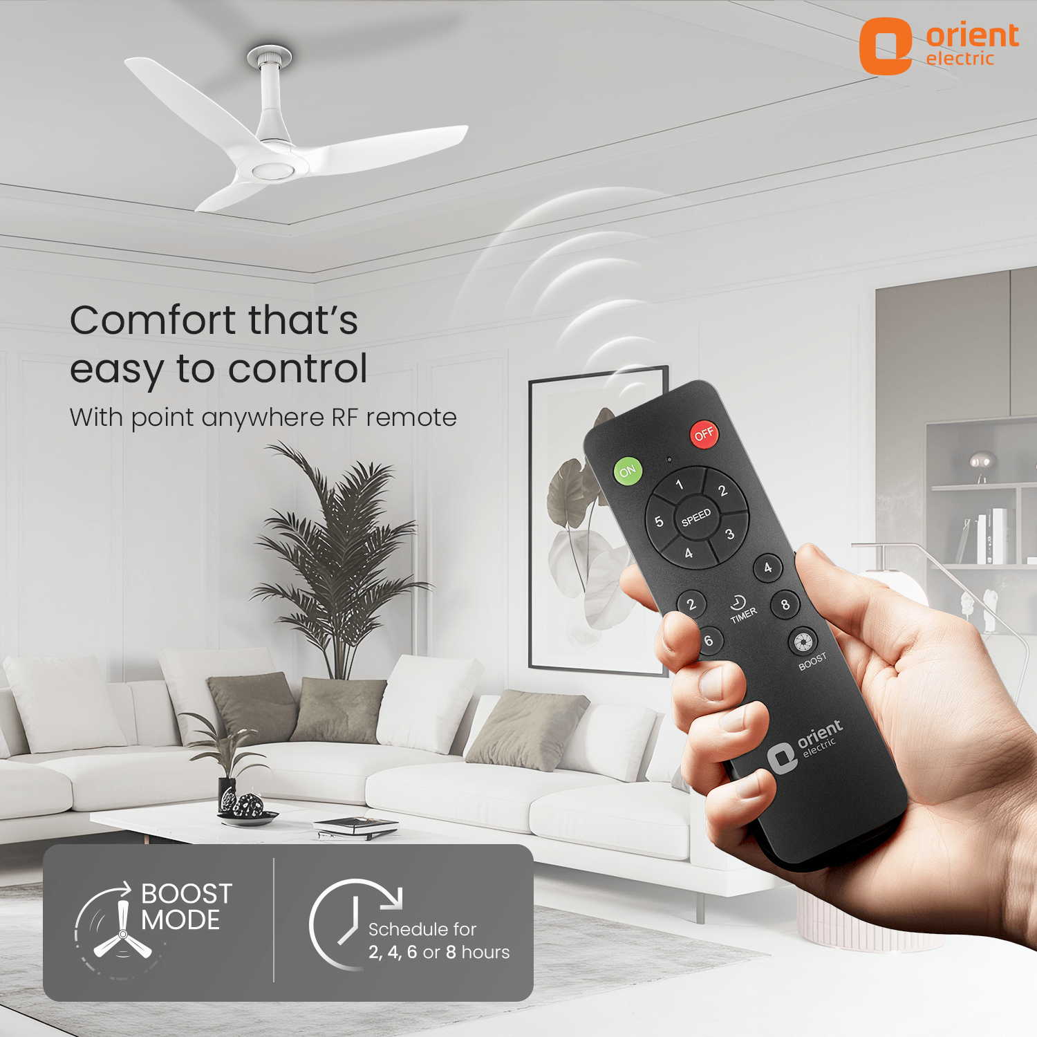 Orient Electric Aeroquiet Neu BLDC Pro Ceiling Fan | Whisper Quiet | Remote Controlled