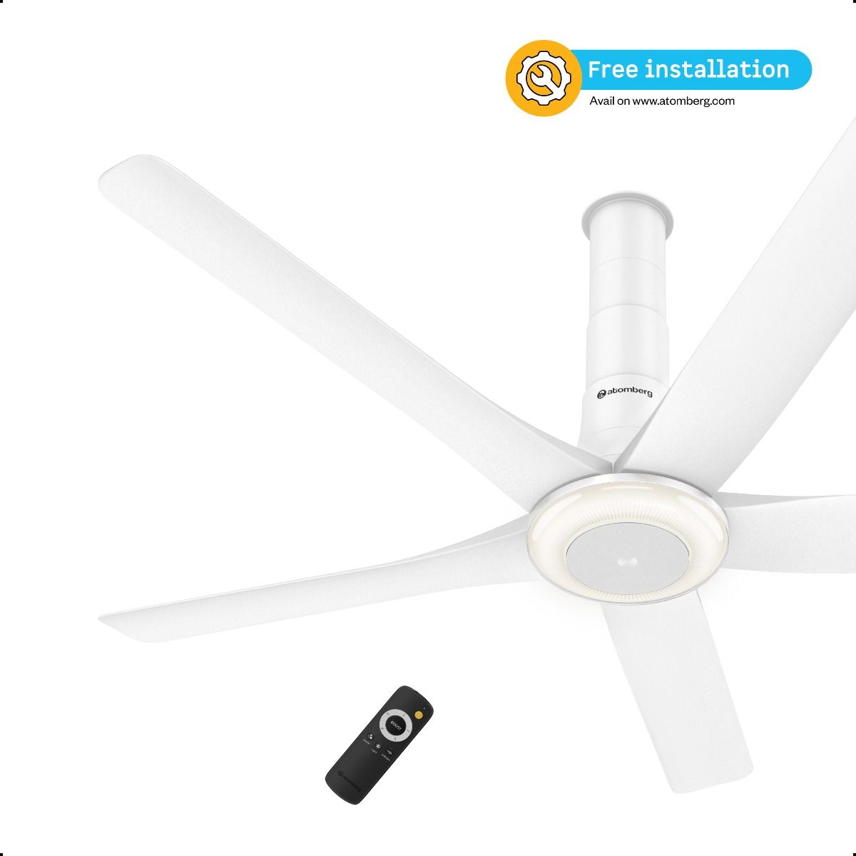 Atomberg Emperion Magna Smart 1280mm BLDC Ceiling Fan | Newly Launched | Remote Operated | BEE 5 star rated | Advance Air+ Technology | Silent Operation | 12W LED Underlight | 3+2* Year Warranty