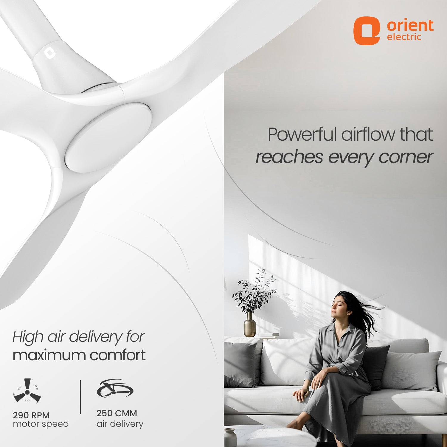 Orient Electric Aerosleek 5 Star Rated Premium BLDC Fan with Remote