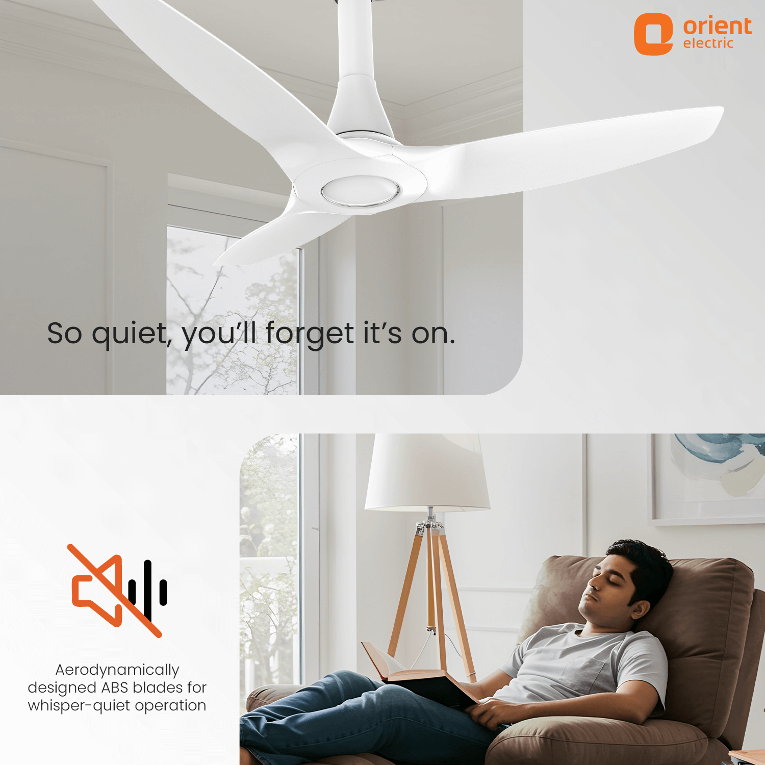 Orient Electric Aeroquiet Neu BLDC Pro Ceiling Fan | Whisper Quiet | Remote Controlled