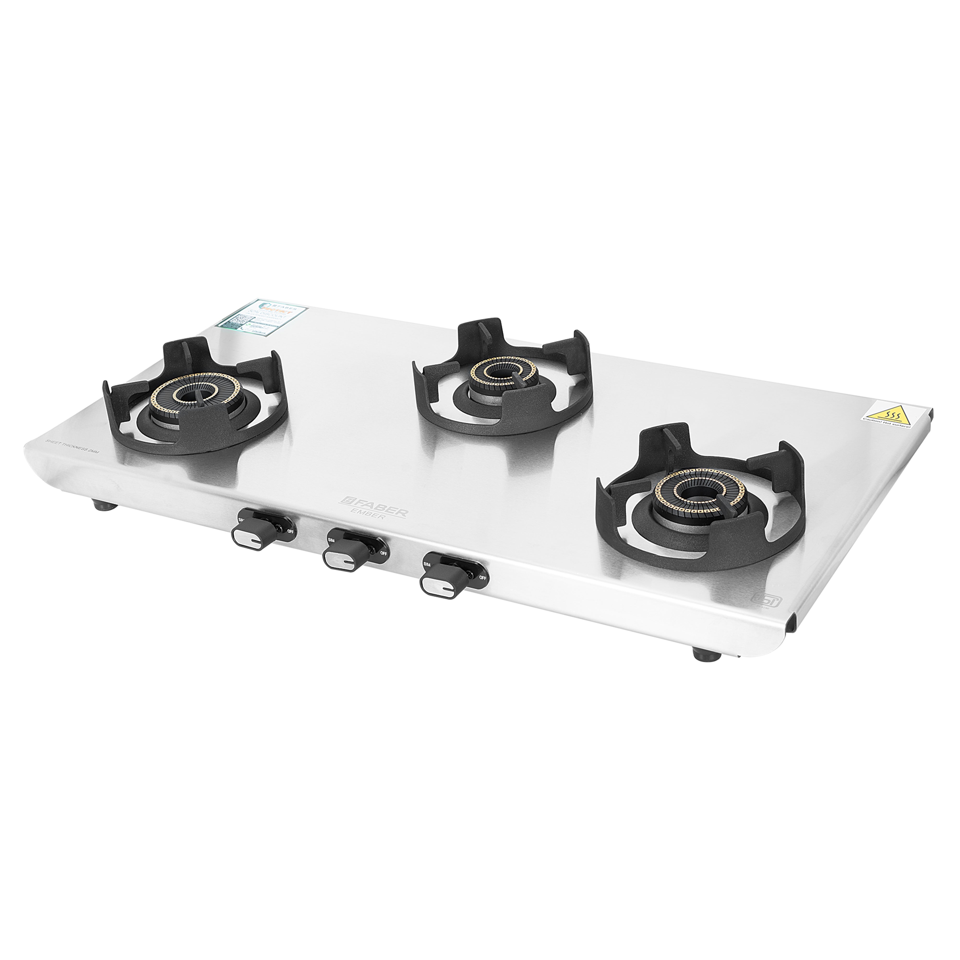 Faber India COOKTOP EMBER 3BB SS CI