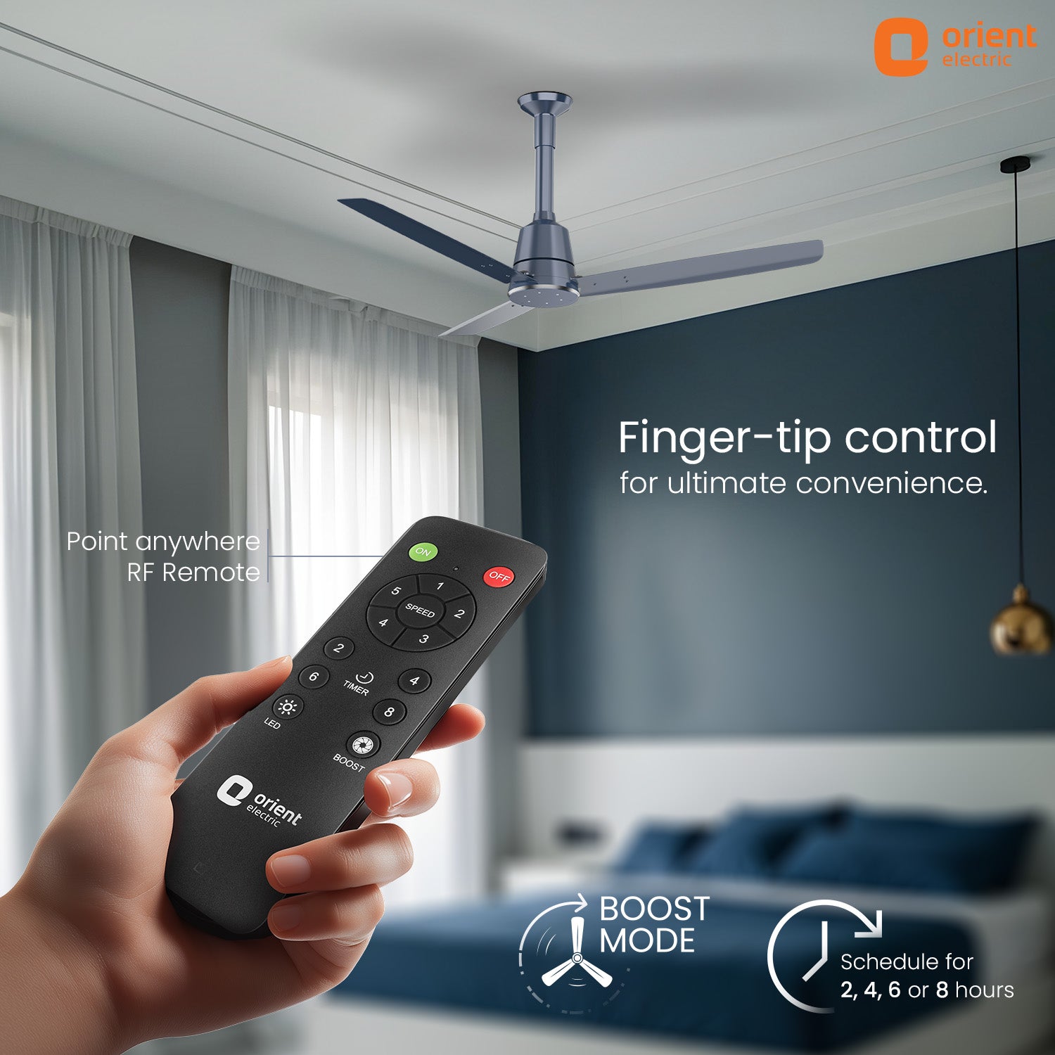 Orient Electric Proton BLDC Fan with Remote | 3-Year Warranty