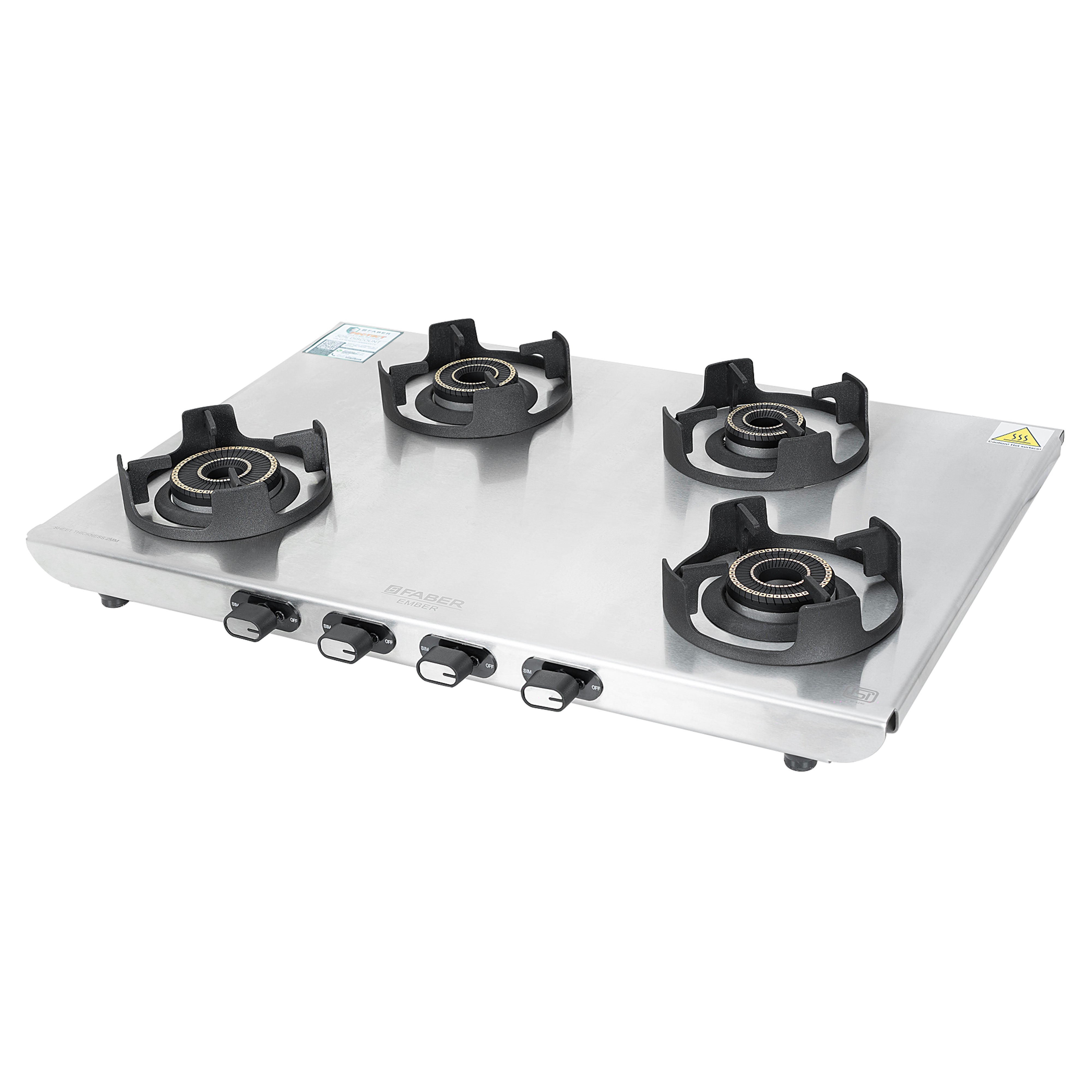 Faber India COOKTOP EMBER 4BB SS CI