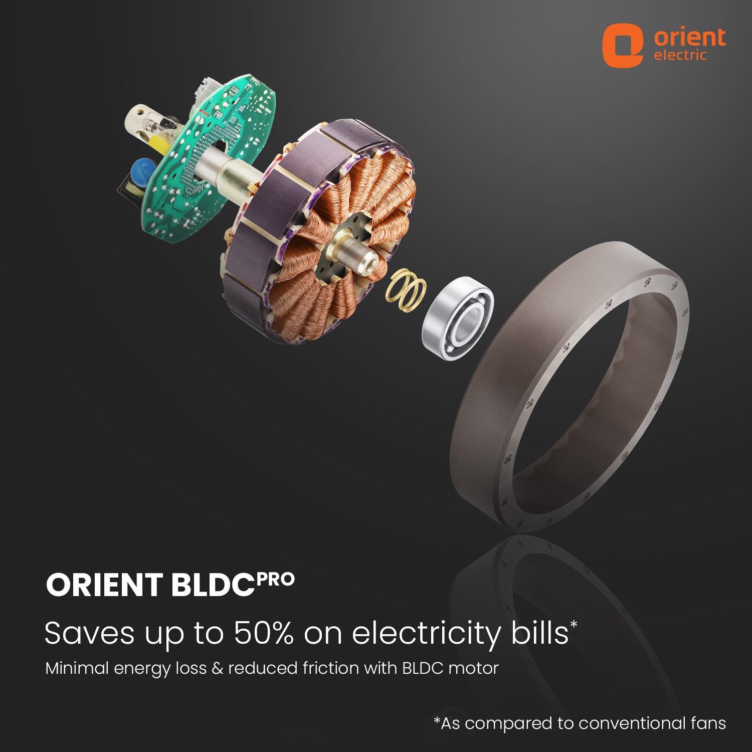 orientelectric Aeroslim IoT Remote Fan with Light | 5-Year Warranty