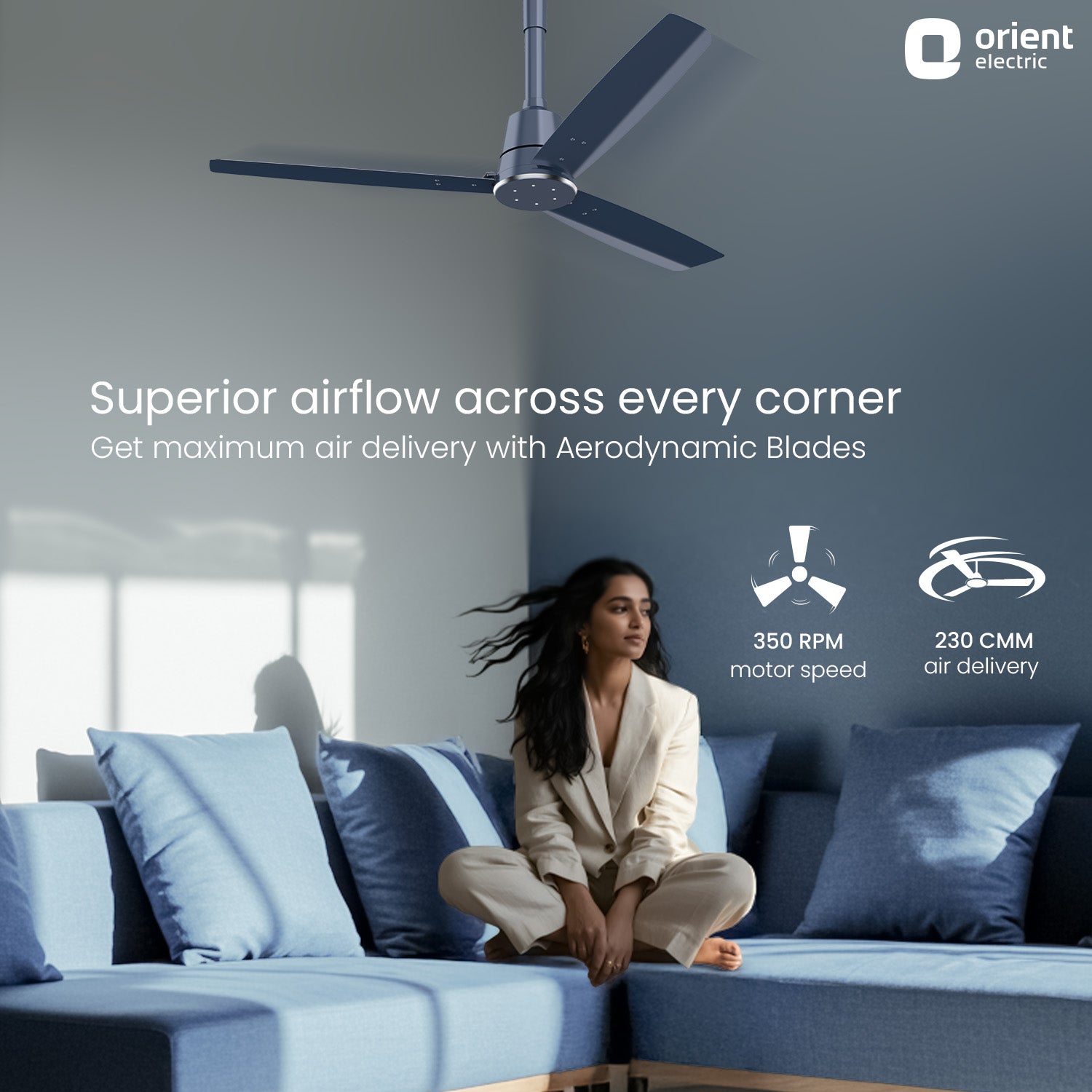 Orient Electric Proton BLDC Fan with Remote | 3-Year Warranty