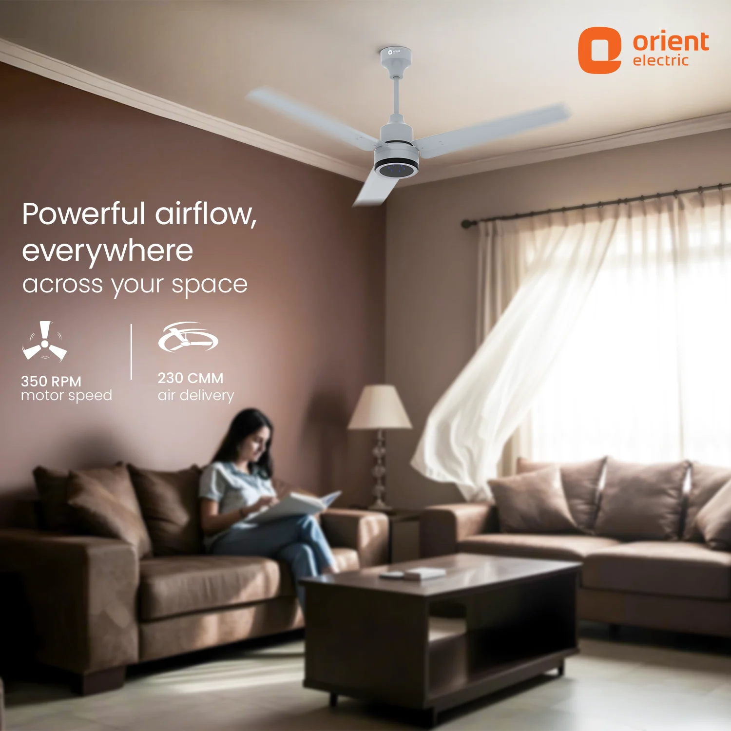 Orient Electric Ecotech Prime CX 5 Star BLDC Ceiling Fan with LED Indicator Light