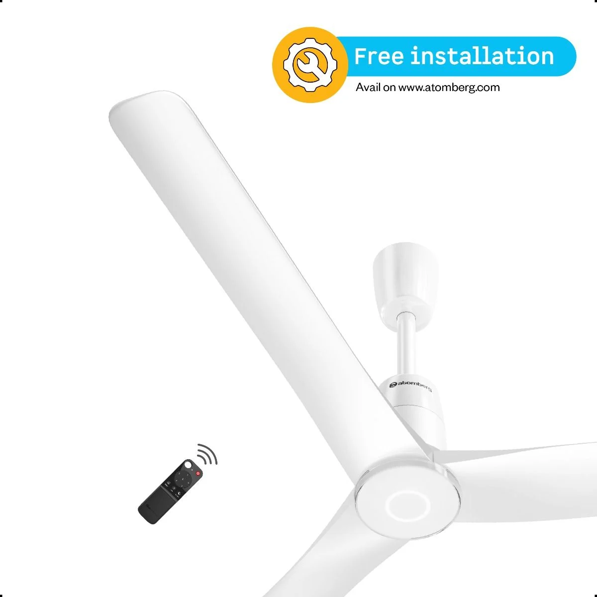 Atomberg Atomberg Aris Contour Ceiling Fan Marble White 1200mm