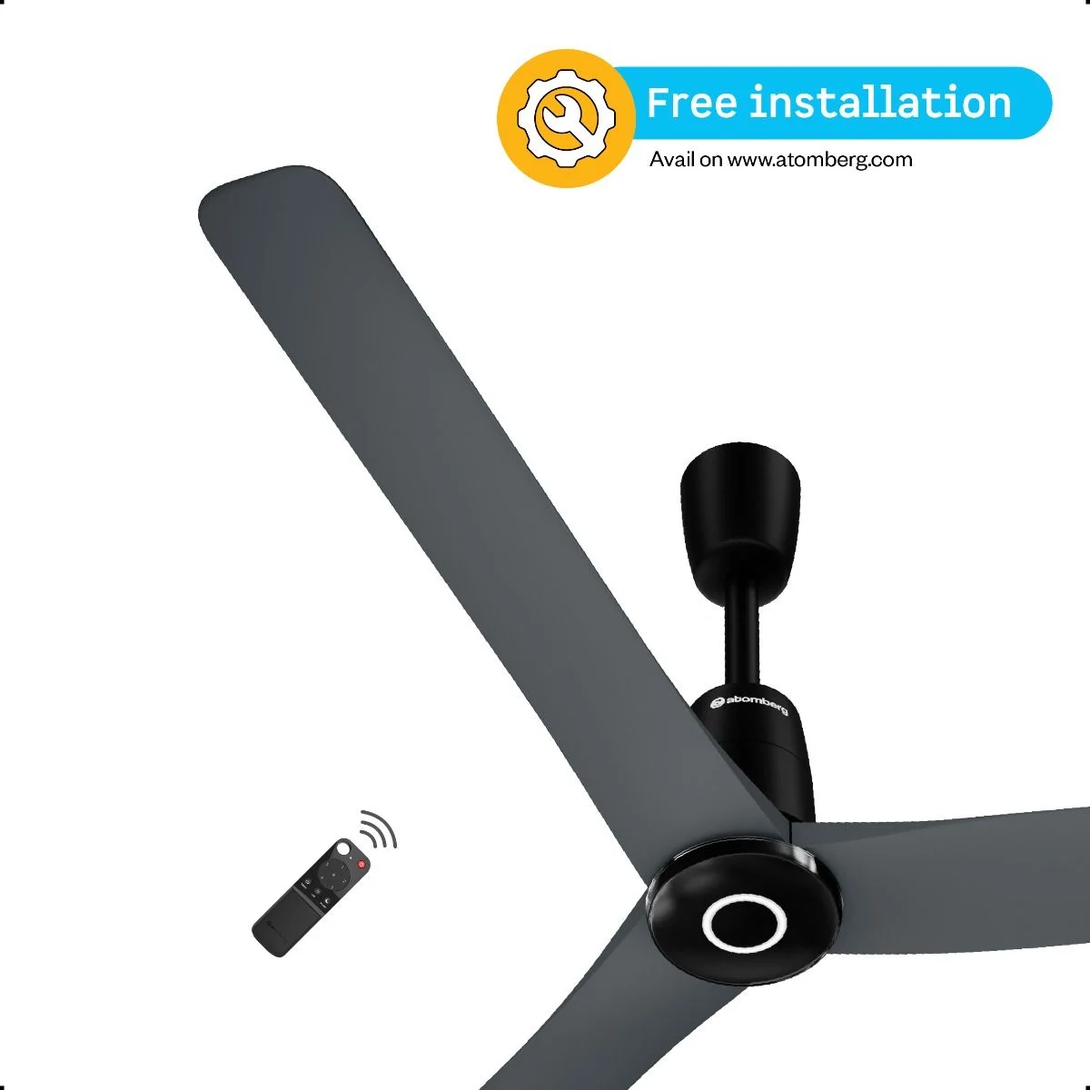 Atomberg Atomberg Aris Contour Ceiling Fan Marble White 1200mm