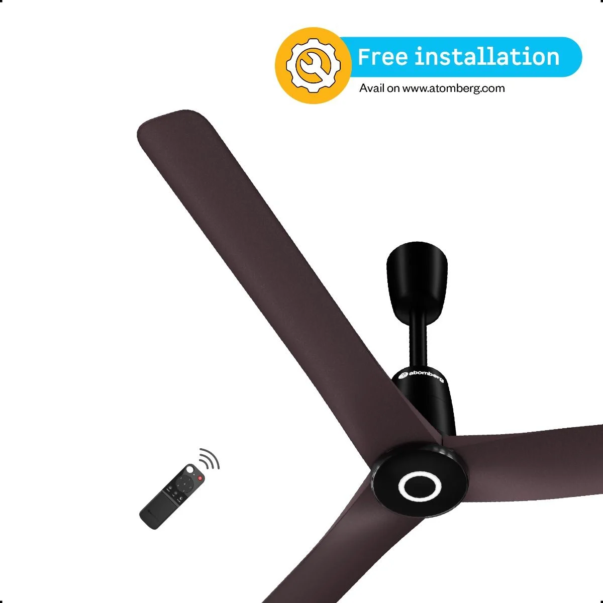 Atomberg Atomberg Aris Contour Ceiling Fan Marble White 1200mm