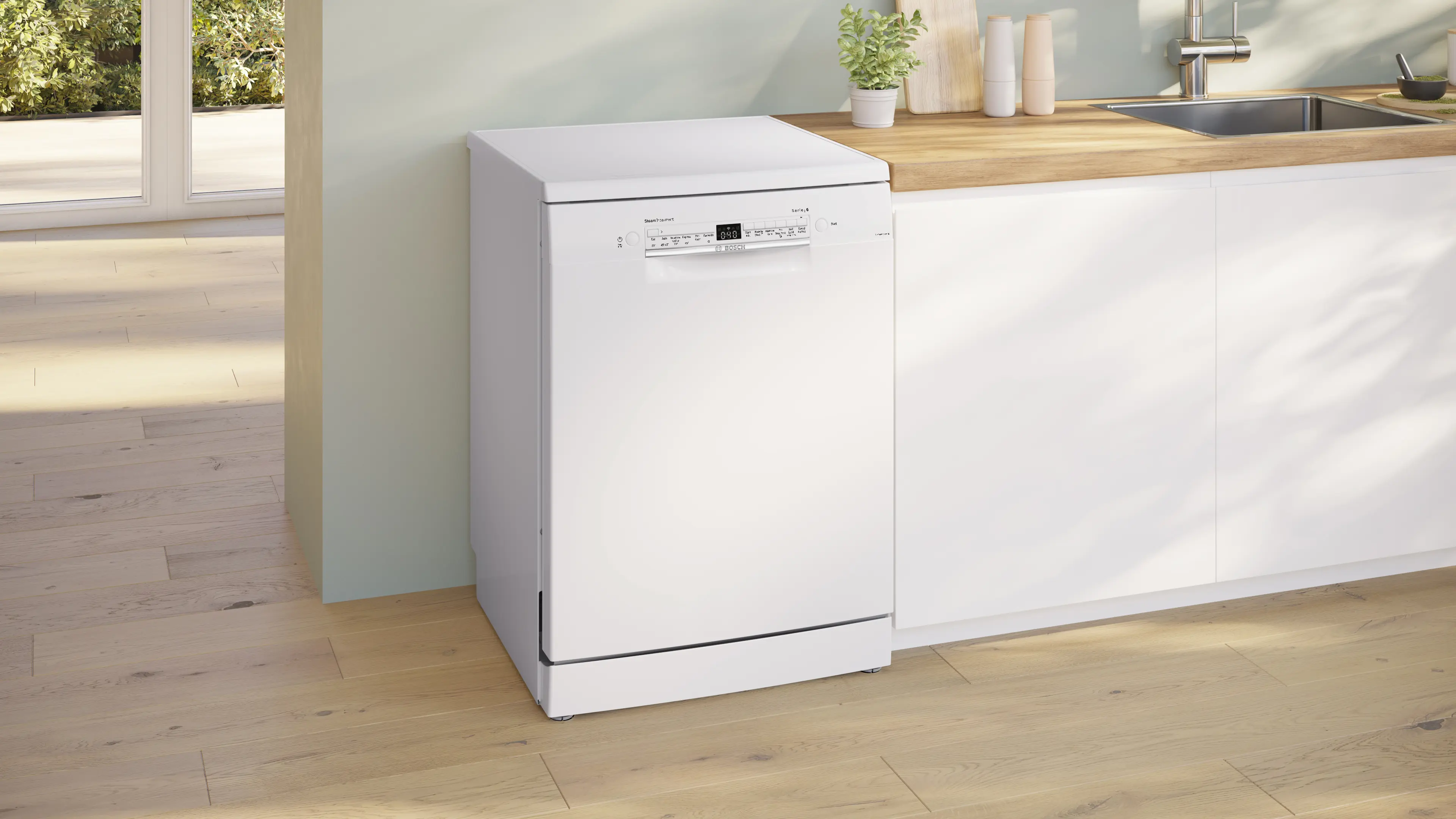 Bosch Bosch SMS6IKW01I Free-standing Dishwasher 60cm White Series 6